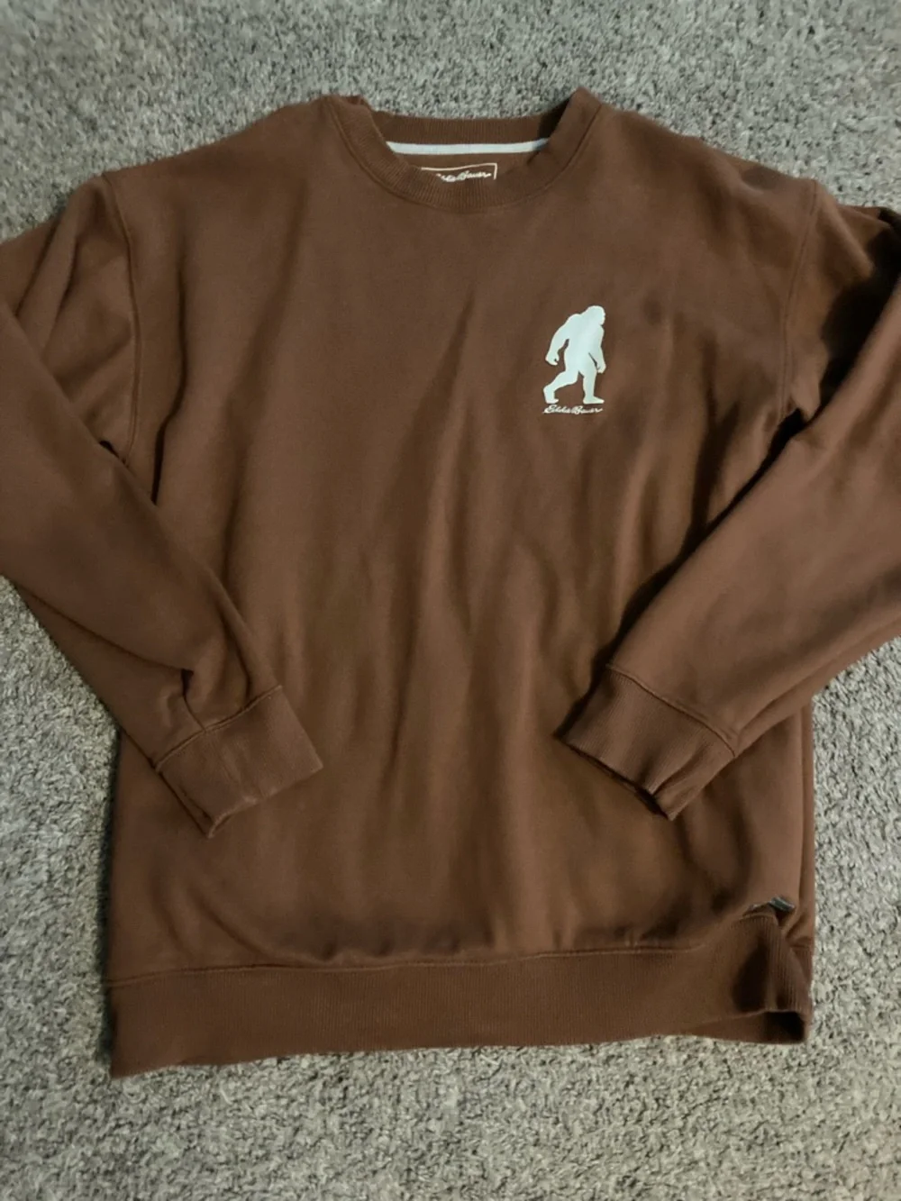 Eddie Bauer Brown Crewneck Sweatshirt with White Logo - Picture 2 of 4